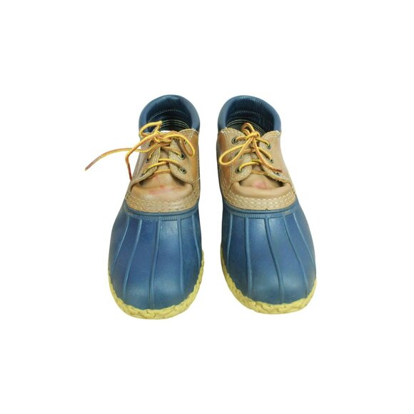 LL Bean Blue Rubber Gumshoes Unlined Ankle Waterproof Duck Boots Size 9 M - Picture 5 of 9